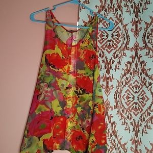 Multi colored mesh summer blouse